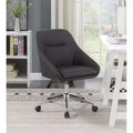 Chaise de bureau recouverte de similicuir avec 5 roulettes