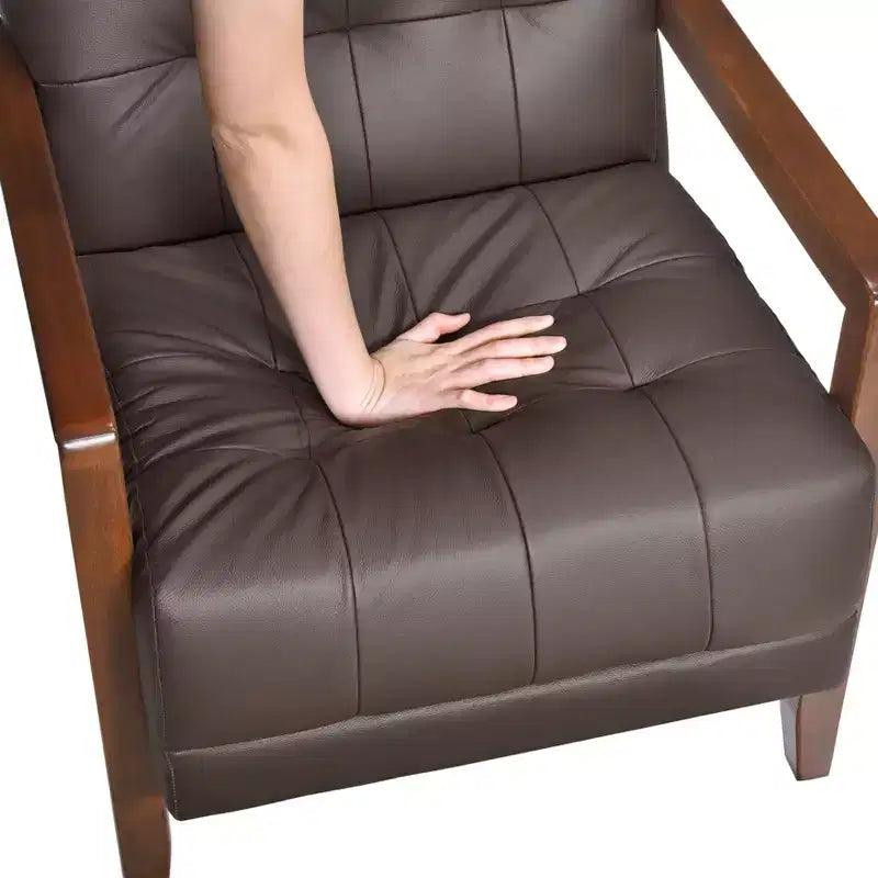 Fauteuil d'appoint confortable en cuir