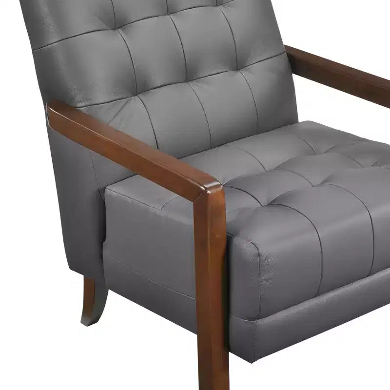 Fauteuil d'appoint confortable en cuir
