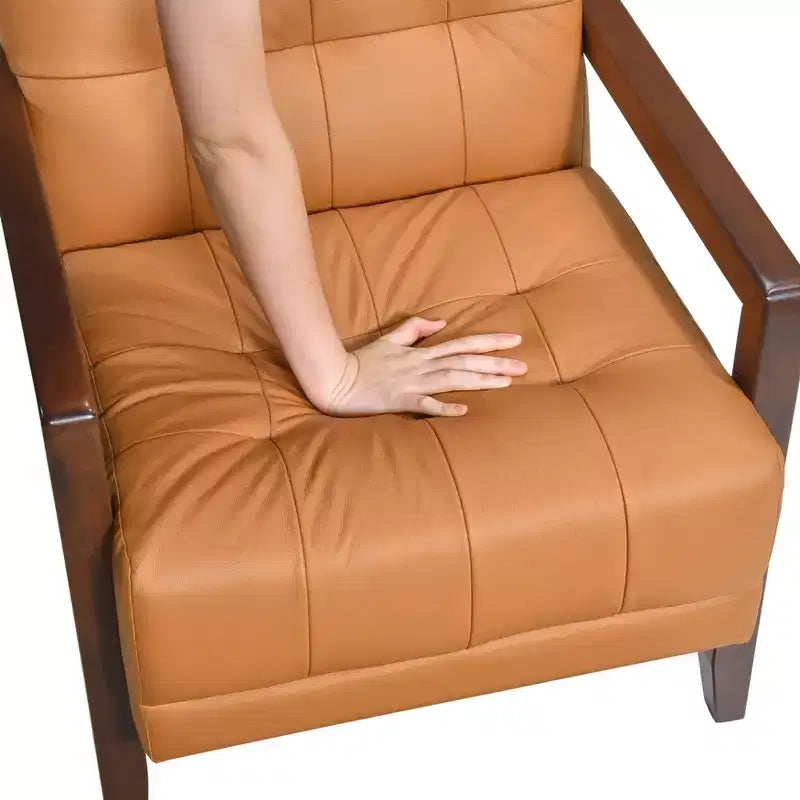 Fauteuil d'appoint confortable en cuir