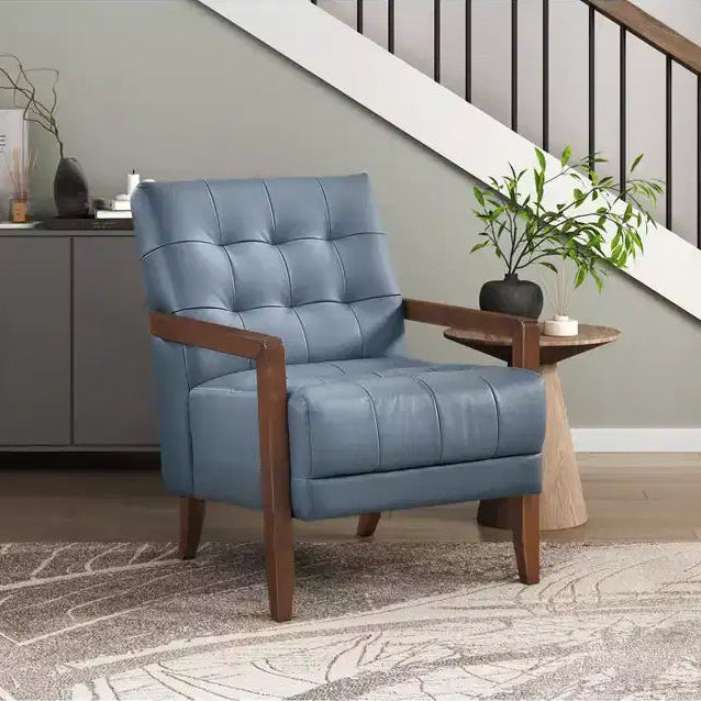 Fauteuil d'appoint confortable en cuir