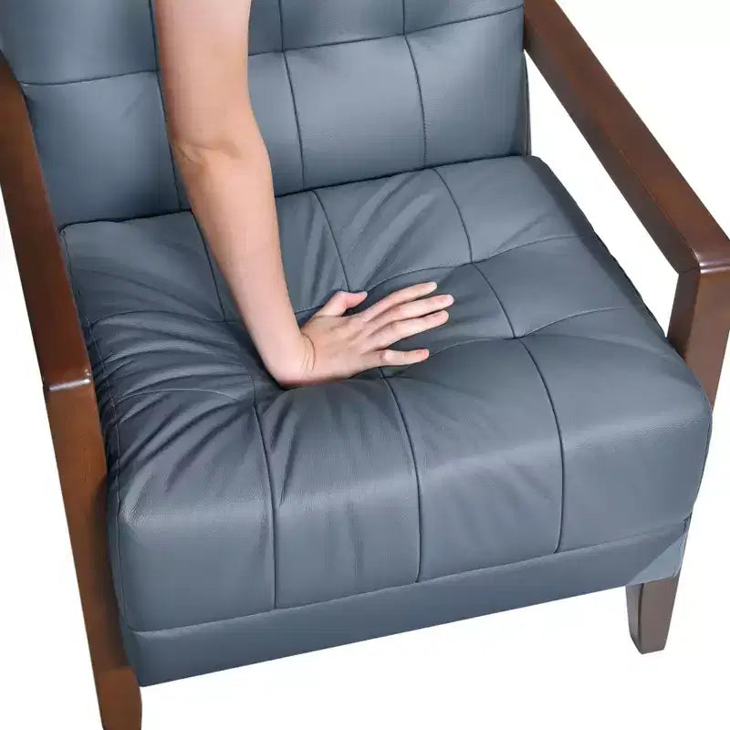 Fauteuil d'appoint confortable en cuir