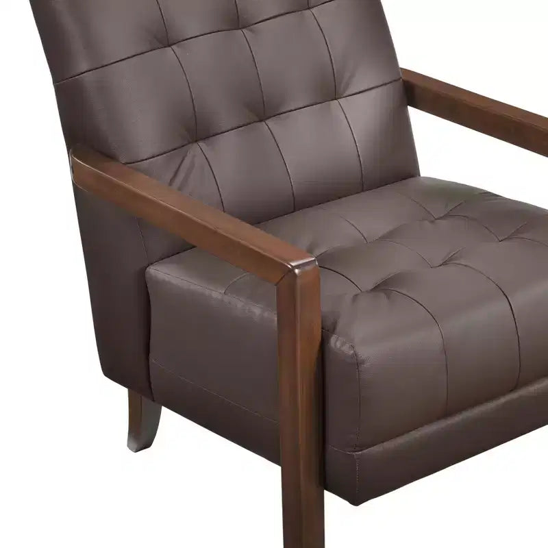 Fauteuil d'appoint confortable en cuir