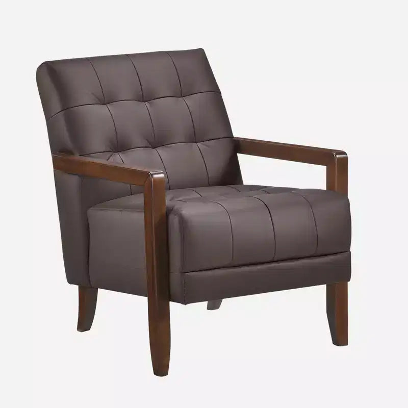 Fauteuil d'appoint confortable en cuir