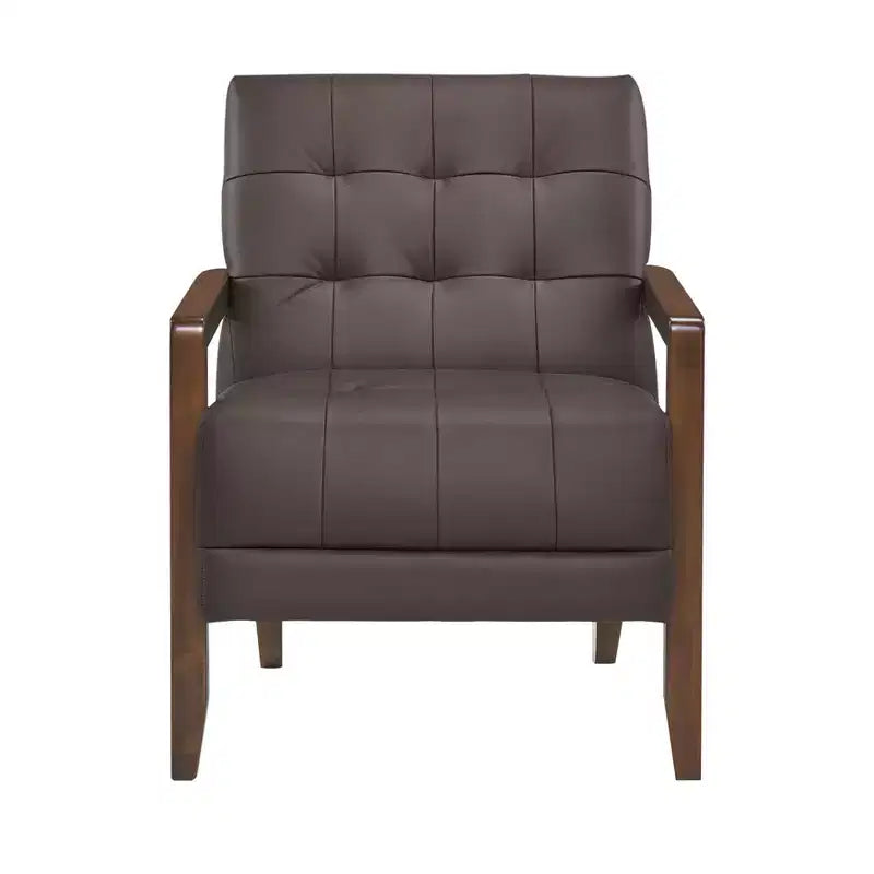 Fauteuil d'appoint confortable en cuir