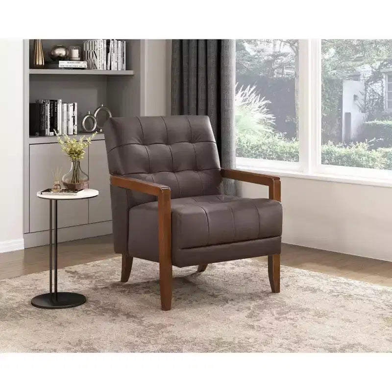 Fauteuil d'appoint confortable en cuir