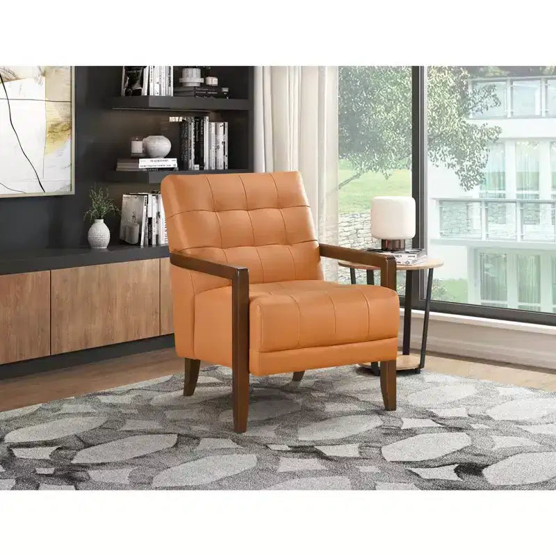 Fauteuil d'appoint confortable en cuir