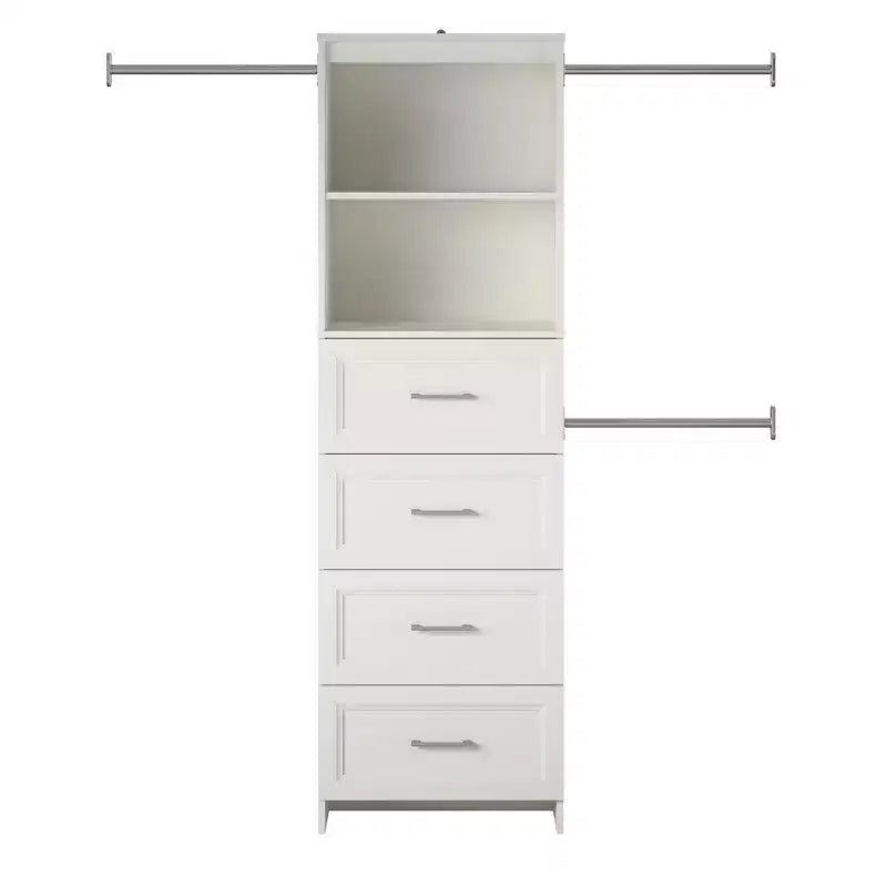 Organisateur de rangement de placard à 4 tiroirs, blanc
