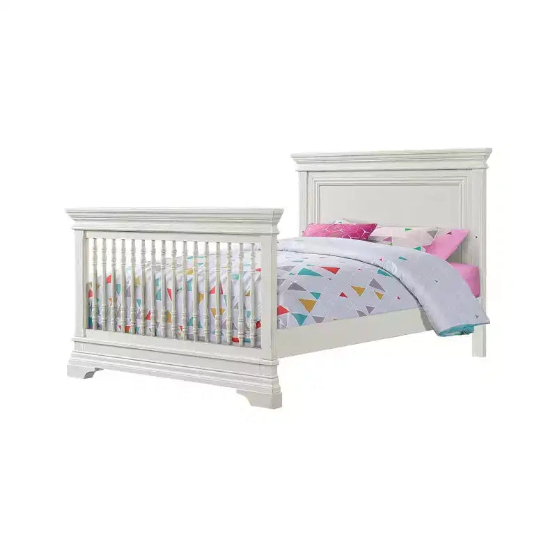 Lit de bébé convertible Flat Top - Blanc brossé