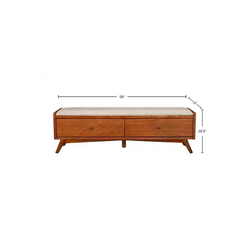 Banc moderne du milieu du siècle, Châtaigne