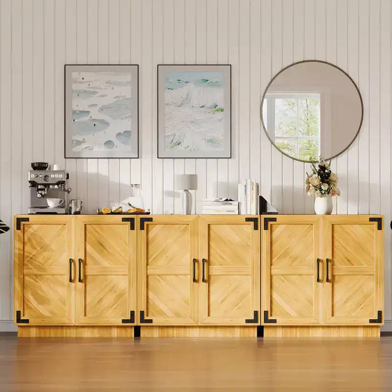 Buffet de rangement avec portes et étagère réglable, meuble de cuisine pour café, salon ou salle à manger
