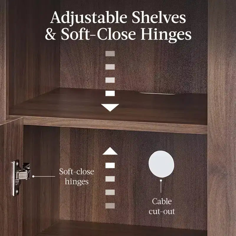 Armoire de rangement haute et étroite avec étagères réglables, Bibliothèque moderne à arcades à 4 niveaux