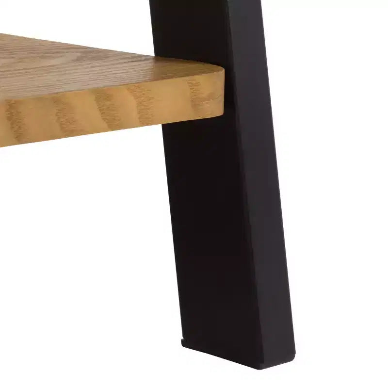 Étagère fer/bois - Naturel/Noir