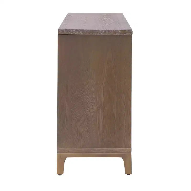Bahut tissé 3D 4 portes de style moderne du milieu du siècle